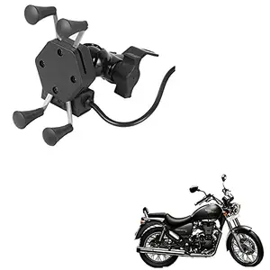 Auto Pearl -Waterproof Motorcycle Bikes Bicycle Handlebar Mount Holder Case(Upto 5.5 inches) for Cell Phone - Royal Enfield Thunderbird 500