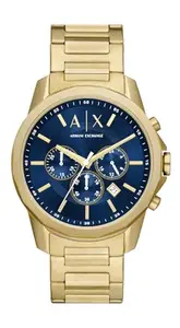 Armani Exchange Stainless Steel A I X Banks Chronograph Quartz Black Dial Men's Watch AX7151