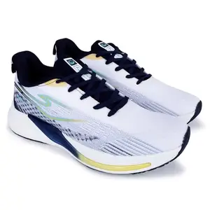 Lancer Mens ADVENTURE-6WHT-NBL White Navy Running Shoe, 10