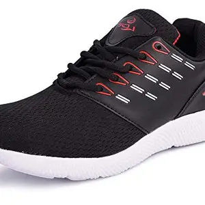 Lancer Mens INDUS-219 Black/Red Running Shoe - 7 UK (INDUS-219BLK-RED-41)
