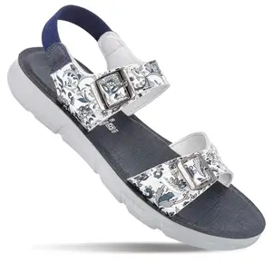 WALKAROO Women's Buckle Comfort Sandals - WE2740 Moon Blue