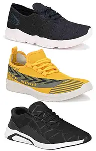 Shoefly Shoefly Men's (1249-9274-1242) Multicolor Casual Sports Running Shoes 7 UK (Set of 3 Pair)