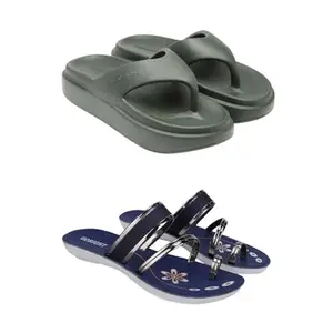 SPORTER Extra Soft Classic Casual wear with Ultra Soft Flexibility Technology Heels for Women's/Girl's(6111+1945) Multicolor