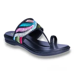 Zibia ETHNIC SANDAL (BLACK, 5)
