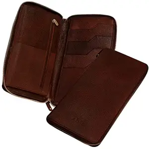 ABYS Genuine Leather Dark Brown Chequebook||Card Case for Men and Boy's