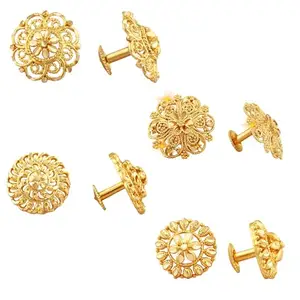 VFJ VIGHNAHARTA FASHION JEWELLERY Vighnaharta Golden Alloy Stud Earrings Combo Set(4 Pair Earrings)[VFJ1095-1086-1092-1088ERG]