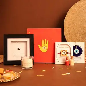 Oye Happy ‘Evil Eye Charm’ Rakhi Hamper – Protective Raksha Bandhan Gift Set for Brother, Bhai, Bhaiya – Rakhi with Spiritual Good Luck Charms
