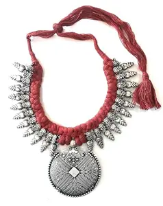 Ritzy Women Antique designer brass adjustable Dori Choker necklace