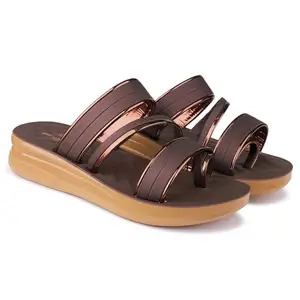 Zenwear Extra Soft Classic Casual with Regular wear with Ultra Soft & Flexibility Technology Sandal for Women's/Girl's (6161-Brown)