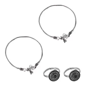 TEEJH Taya Set Of Anklet and Toe Ring