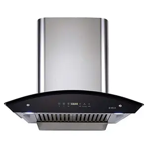 Elica Kitchen Chimney Auto Clean, Touch Control With Baffle Filter 60 Cm, 1200 M3/H (Wd Hac Touch Bf 60, Stainless Steel)