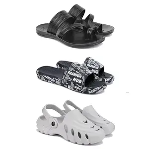 Men's Sandals | Lightweight Wear| Stylish & Easy to Wear For Men'S PCV-SAN-(COMBO-3)-3152-3103-3139-8