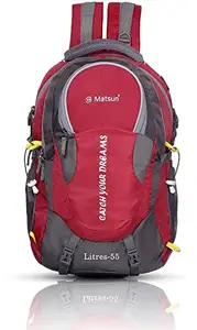 matsun Large 55 L Laptop Backpack Premium Waterproof Bag For Travelling Trekking Red
