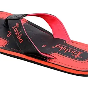 Tarshika Men's Regular Flip-Flops and House Wear Slippers(SLIPPER 06_RED_10N) UK-10