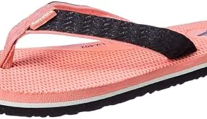 Aqualite Women LV-402 Slipper, Black/Peach, 5 UK/India