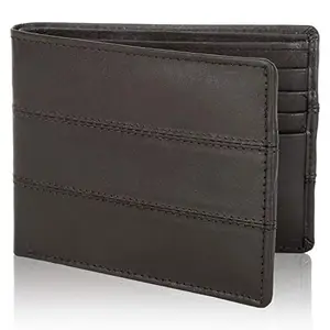 Designer Bugs Men's Genuine Leather Wallet Brown