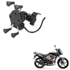Auto Pearl -Waterproof Motorcycle Bikes Bicycle Handlebar Mount Holder Case(Upto 5.5 inches) for Cell Phone - Yamaha Saluto