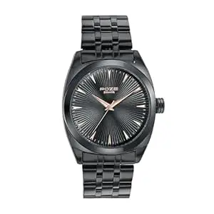 Sonata Poze 6 Graphite Groove Gents Quartz Black Round Dial Men's Watch | Stainless Steel Strap Material | Watches for Men Analog - SP70077NM01