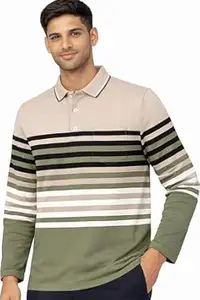 SANE ORIGINALS Full Sleeves Textured Polo Tshirt for Men with Pocket || Long Sleeves Collar and Pocket T-Shirt for Men