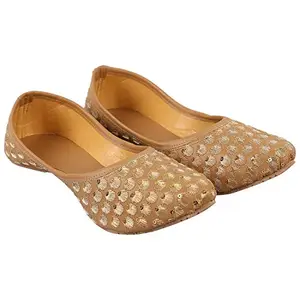 Red Sketch Stylish Comfortable Bellies for Women and Girls (Biege, Numeric_8)