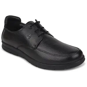 Liberty Healers J757-15 Formal Lacing Derby Shoes for Men with PU Sole | Suitable for Wedding Office Wear | Durable Lightweight and Cushioned Footbed | Shock Absorption (Black 41EU)