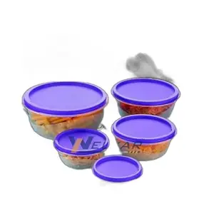 Kitchen Container |250+450+800+1400+2500 ml| Stackable Refrigerator Organizer for Fresh Food Storage | BPA-Free Kitchen Solution|Design - 4954 for Home and Kitchen