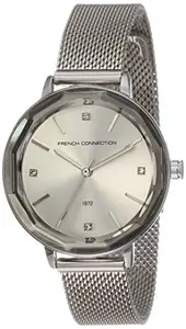 French Connection Stainless Steel Analog Silver Dial Women's Watch-Fc1318Sm