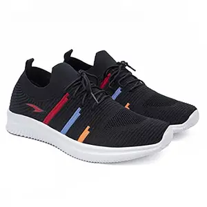 ASIAN Men's Hattrick-14 Black Sports,Running,Walking,Knitted Socks Shoes UK-9