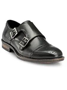 TEAKWOOD LEATHERS Teakwood Genuine Leather Formal Oxford Office Shoes for Mens(Black_6)