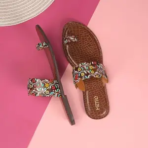 Metro Women's Blue Multi Open Casual - Flats with Flat sole UK/5 EU/38(32-1140)