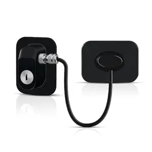 Child Safety Cupboards Fridge Wardrobe Washing Machine Refrigerator Door Locks with Key, Adhesive Cabinet Cable for Baby Toddler, Childproof House, Anti Fall Protection (Multicolor, 1 Pcs)