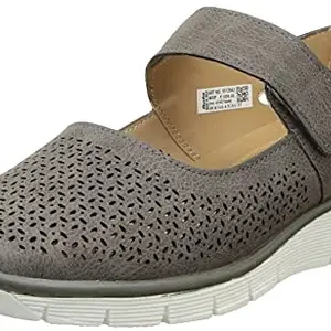 Bata Women's Slip-on Ballet Flat - Grey (4 UK) (5512943)