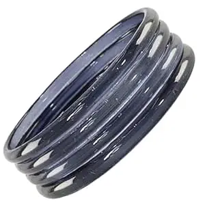 STYOLLO Viral Plain Transparent Glass Kada Set For Women & Girls | Kanch Kada For Girls | Daily Ethnic Traditional Jewelry | Glossy Classic Fashion Kangan For Wedding, Festive & Parties - Set Of 4