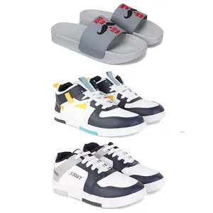 DRACKFOOT Men's Sports Shoes | Lightweight Stylish & Easy to Wear for Men'sGRT-SPO-(3-Combo)-1590-1074-1075-9 Multicolor