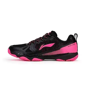 Li-Ning Ranger Lite Z1 Non-Marking Cushion Badminton Shoe (Black/Fuchsia, 11UK)