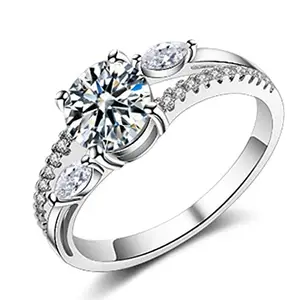STYLISH TEENS dc Jewels Glossy Engagement American Diamond Ring for Women & Girls