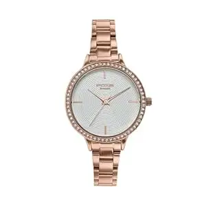 Sonata Poze 9 with Quartz Analog Silver Dial IPRG Strap Watch for Women - SP80187WM01W