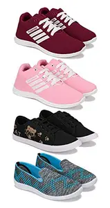 Bersache Sports Running Shoes for Women Combo(MR)-1703-1704-1629-3217(Multicolor Pack of 4)