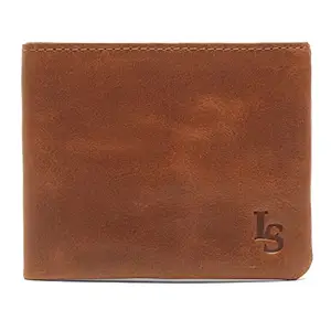 LOUIS STITCH Mens British Tan Wallet RFID Blocking Italian Leather (Czech)