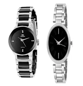 LAKSH Black Couple Watch(SR-271) AT-2711(Pack of-2)