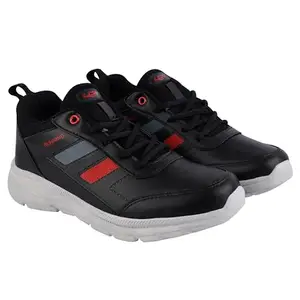 Lancer Mens ACTIVE-142BLK-RED1 Black Running Shoe