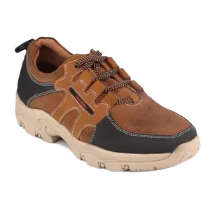 Red Chief Black and Rust Leather Casual Shoes for Men