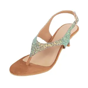 Metro Women Beige Kitten Heel Fashion Sandal UK/3 EU/36 (40-181)