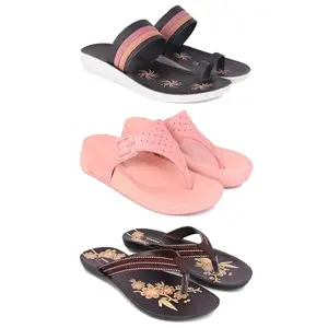 Women's Comfortable Sandal,Casual Lightweight Sandal for Everyday Wear | CL-(COMBO-3)-1992-1986-O21-7-EURO-38