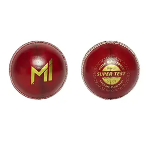playR x Mumbai Indians Super Test Leather Ball Pack of 2 - Red