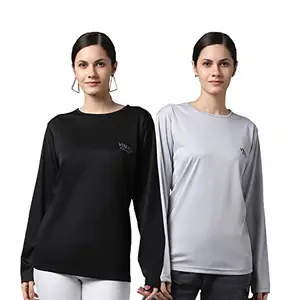 Mack JONNEY Women's Regular Fit T-Shirt Multicolor 2XL (Pack of 2)