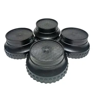 DEEPOOS WASHING MACHINE STAND, REFRIGERATOR STAND, FOOT AND STAND FOR FURNITURES, HEAVY PLASTIC 300KG BLACK 4 NOS