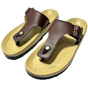 Men’s Cream Leather Cross Strap Sandals – Comfortable Slip-On Casual Sandals for Everyday Wear (Cream, UK Footwear Size System, Adult, Men, Numeric, Medium, 10)