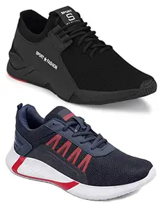 TYING Multicolor (9273-9311) Men's Casual Sports Running Shoes 8 UK (Set of 2 Pair)