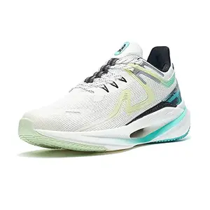 XTEP Men White & Green Feather Foam Running Shoes
